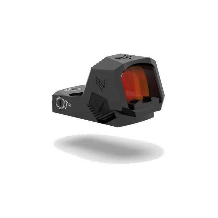 Swampfox Sentinel II 1x20 RMSc Micro-Reflexvisier - 3 MOA Dot, rot, Blackout Rear Sight Guide
