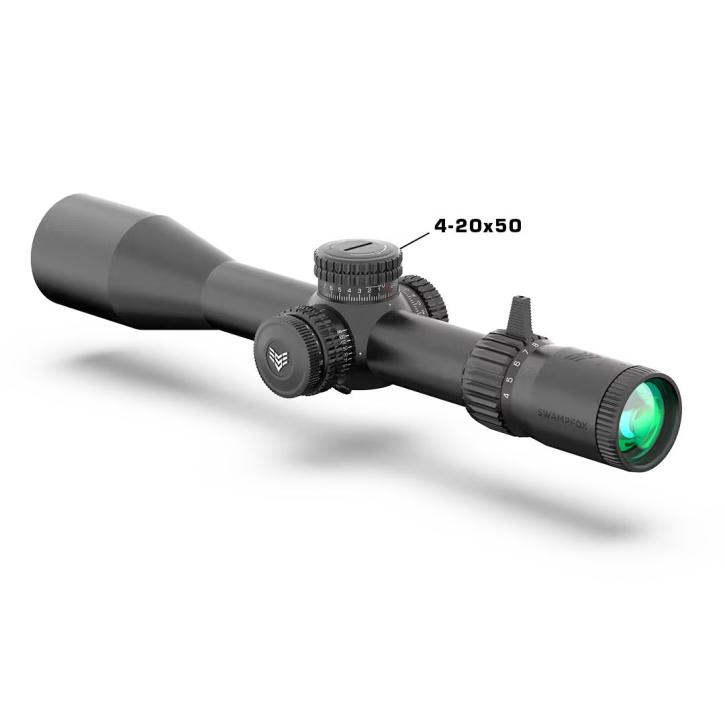 Swampfox Warhawk 4-20x50 FFP Präzisionszielfernrohr - Sharpshooter MIL-Absehen, 34 mm