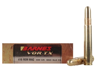 Barnes VOR-TX Safari .416 Rem. Mag. 400GR Banded Solid Round Nose 20 Stück